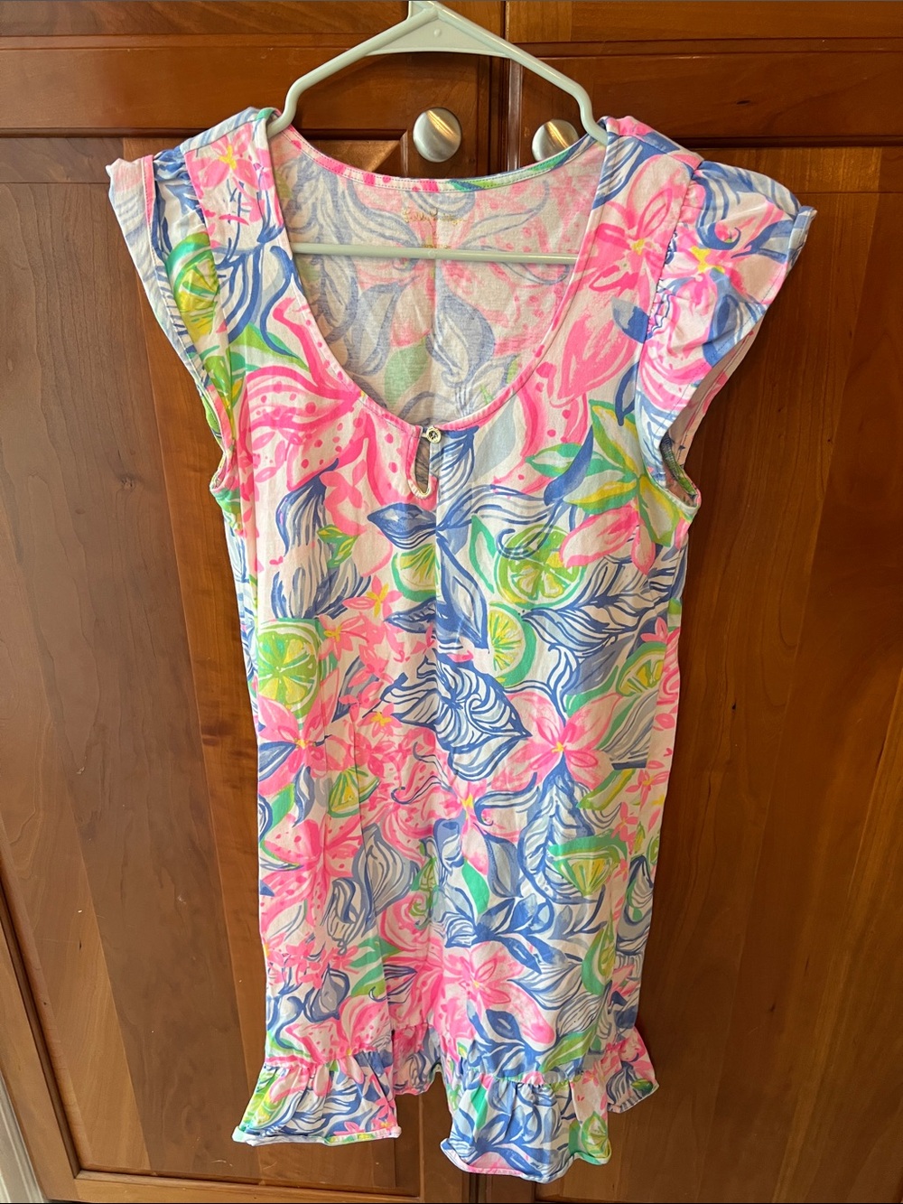 Lilly Pulitzer Pink Blue Green Floral Mini Dress